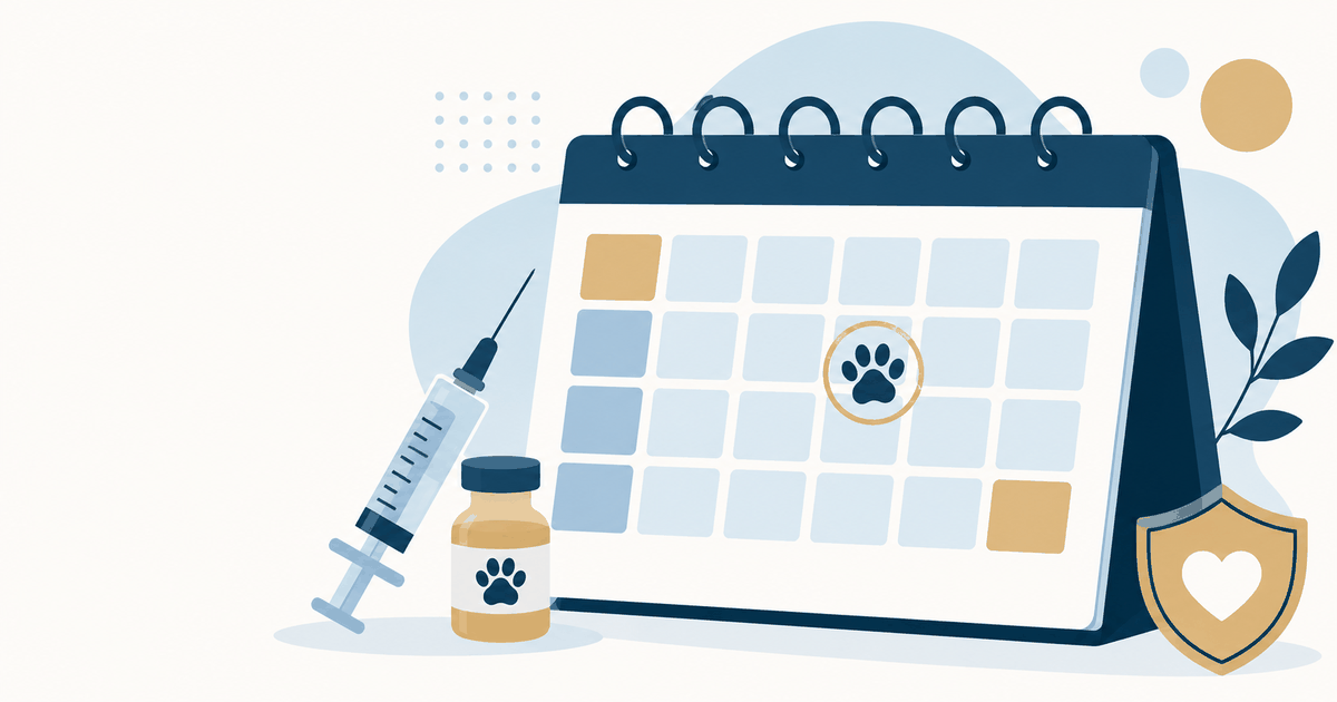 Ilustração de calendário vacinal para cães e gatos